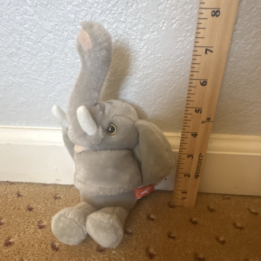 Wild Republic Elephant 9in Slap Bracelet Plush Stuffed Animal Toy Gray Retired